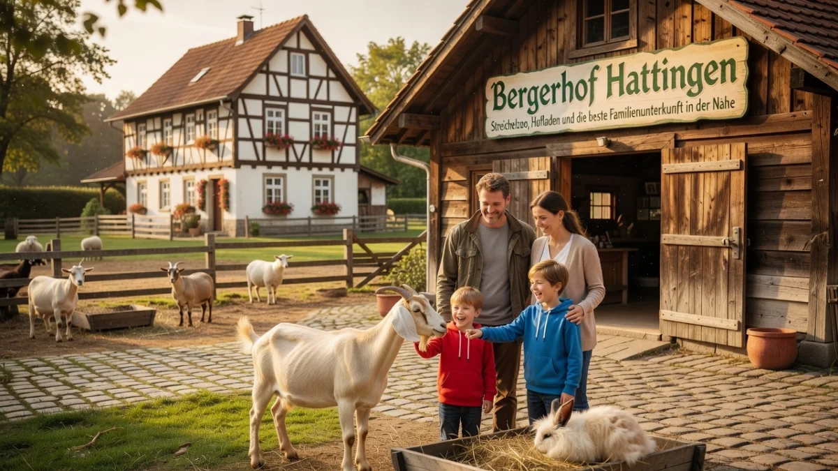 Professional header image for list-based article: Ausflug zum Bergerhof Hattingen: Streichelzoo, Hofladen u...