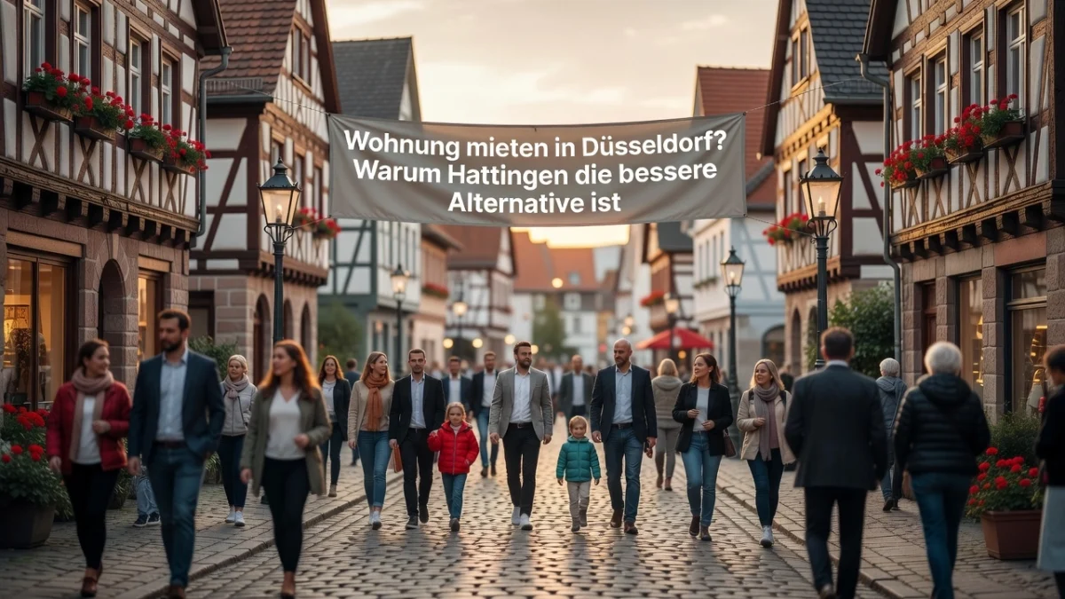 Professional header image for comparison analysis: Wohnung mieten in Düsseldorf? Warum Hattingen die bessere...